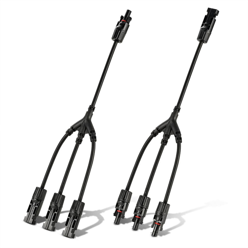 RICH SOLAR Y Branch Parallel Adapters 3-to-1 | 3-to-1 Weatherproof Parallel Adapters for Solar Panels | Easy to Install Connectors RICH SOLAR