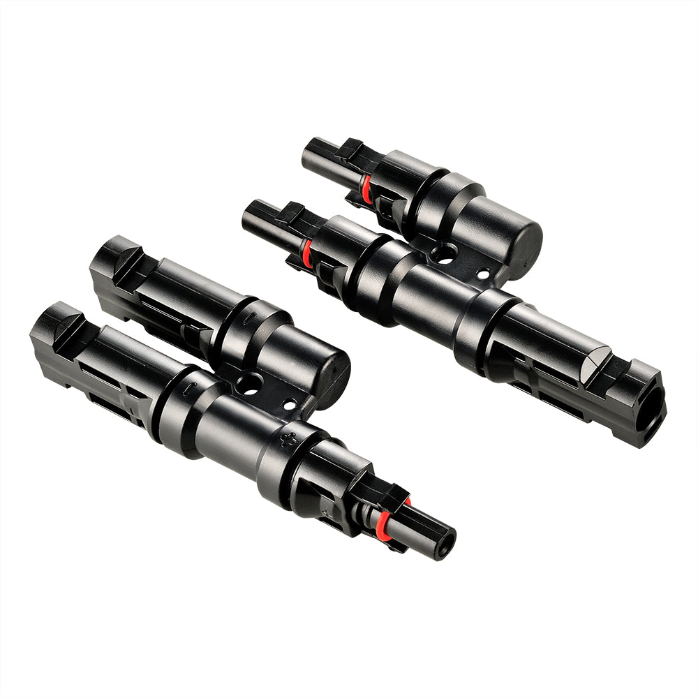 RICH SOLAR Y Branch 2-to-1 Solar Panel Parallel Connectors | Weatherproof PV Parallel Solar Connectors | Plug and Play Wire Terminals & Connectors RICH SOLAR