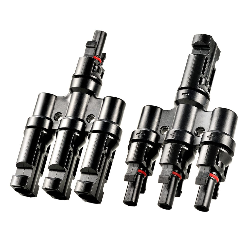 RICH SOLAR Y Branch 2-to-1 Solar Panel Parallel Connectors | Weatherproof PV Parallel Solar Connectors | Plug and Play Wire Terminals & Connectors RICH SOLAR