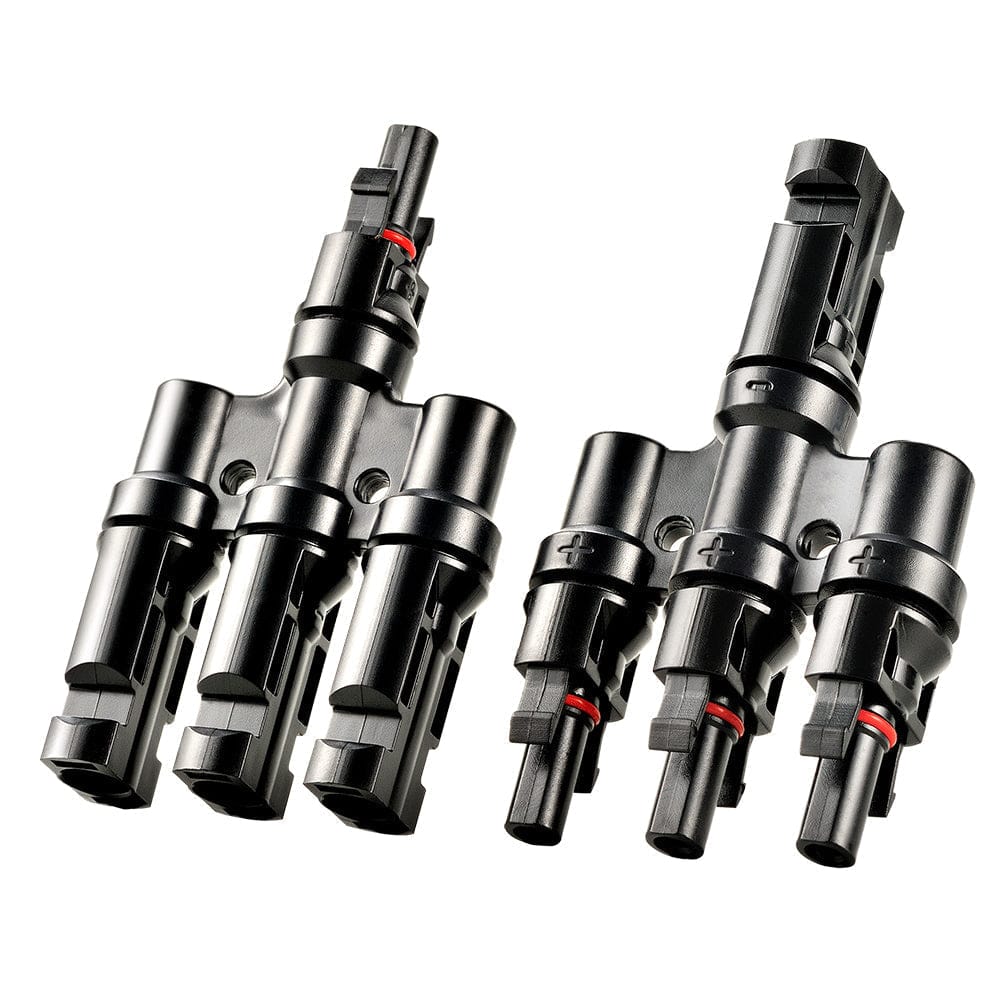 RICH SOLAR Y Branch Parallel Connectors 3-to-1 | 3-to-1 Weatherproof Parallel Connectors for Solar Panels | Easy Install Wire Terminals & Connectors RICH SOLAR