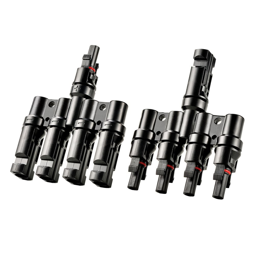 RICH SOLAR Y Branch Parallel Connectors 4-to-1 | 4-to-1 Weatherproof Parallel Connectors for Solar Panels | Easy Install Wire Terminals & Connectors RICH SOLAR
