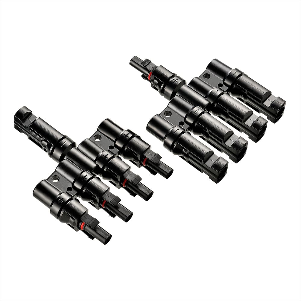 RICH SOLAR Y Branch Parallel Connectors 4-to-1 | 4-to-1 Weatherproof Parallel Connectors for Solar Panels | Easy Install Wire Terminals & Connectors RICH SOLAR