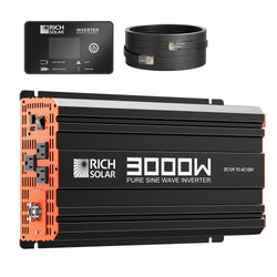 RICH SOLAR NOVA PURE 3K | 3000 Watt (3kW) 12 Volt Industrial Pure Sine Wave Inverter | Powerful 3000W 12V Off-Grid Inverter for RVs, Trailers, Campers, Vans, Trucks, Overlanders, Boats (BACKORDER: MID to END of JULY) Off-Grid Inverters RICH SOLAR
