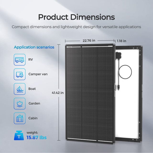 Renogy 120W ShadowFlux Anti-Shading N-Type Solar Panel Solar Panels Renogy