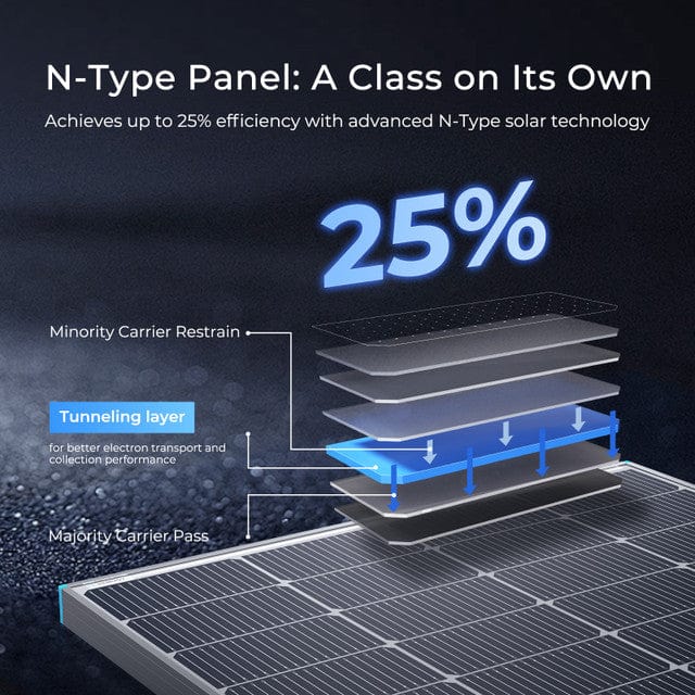Renogy 250 Watt 16BB N-Type Bifacial Solar Panel Solar Panels Renogy