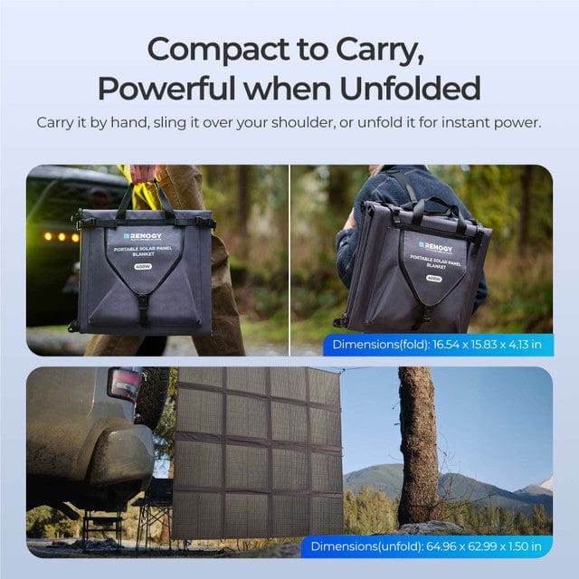 RSP400SB07 Portable Solar Panel Blanket - Compact & Powerful
