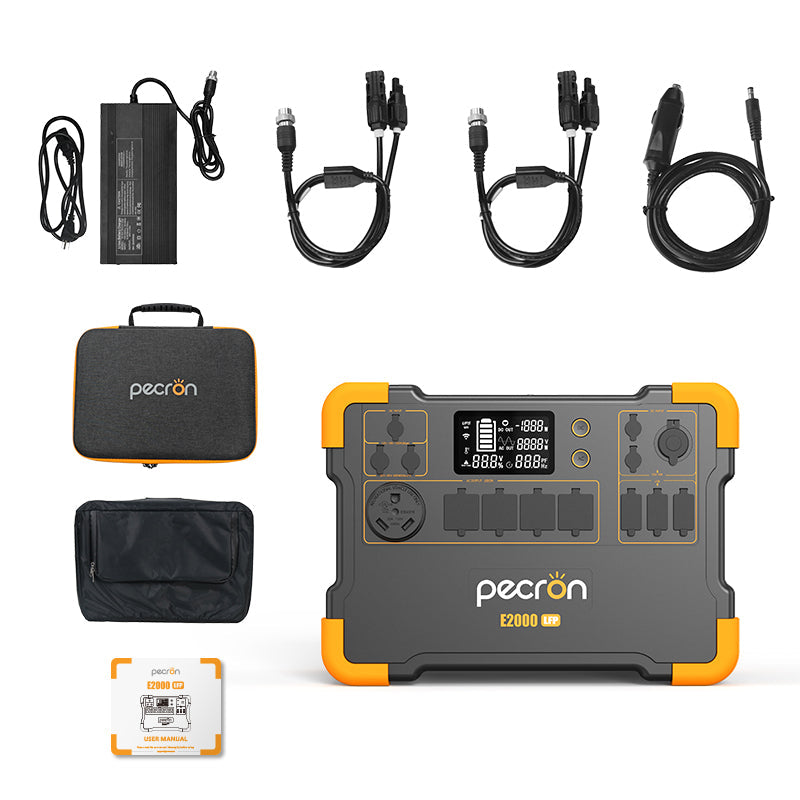 PECRON E2000LFP Expandable Solar System Kit Solar Generator & Portable Power Station PECRON