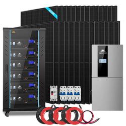 SunGold Power Hybrid Solar Kit 11.4KW 48V Split Phase 30.72KWH Lithium Battery 28 X 450 Watt Solar Panel