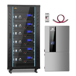 SunGold Power Hybrid Solar Kit 11.4KW 48V Split Phase 30.72KWH Lithium Battery 28 X 450 Watt Solar Panel