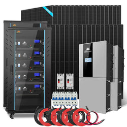 SunGold Power Hybrid Solar Kit 11.4KW 48V Split Phase 51.2 KWH Lithium Battery 36 X 450 Watt Solar Panel