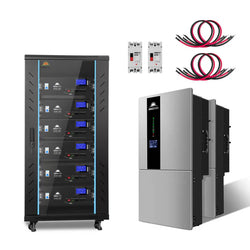 Sungold Power Hybrid Solar Kit 15.2KW 48V Split Phase 30.72 KWH Lithium Battery 32 X 415 Watt Solar Panel