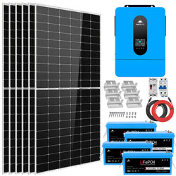 Sungold Power Complete off Grid Solar Kit 6500W 48V 120V/240V output 10.24KWH Lithium Battery 6 X 450-Watt Solar Panel SGK-65PRO