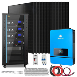 Sungold Power Off-Grid Solar Kit 10KW 48VDC 120V/240V LifePo4 20.48KWH Lithium Battery 12 X 450 Watts Solar Panels SGR-10K20E