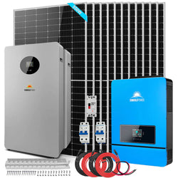 Sungold Power Off-Grid Solar Kit OFF GRID SOLAR KIT 12 X 550 WATTS SOLAR PANELS 20.48KWH LITHIUM BATTERY 10KW SOLAR INVERTER 48VDC 120V/240V | SGR-10K20T