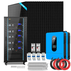 Sungold Power Off-Grid Solar Kit 13000W 48VDC 120V/240V LifePo4 25.6KWH Lithium Battery 20 X 415 Watts Solar Panels SGR-13K25S