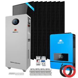 Sungold Power Off-Grid Solar Kit 8000W 48VDC 120V/240V LifePo4 16.07KWH Lithium Battery 8 X 415 Watts Solar Panels SGR-8K16P