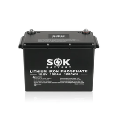 SOK Battery 12V 100Ah LiFePO4 Marine Grade Battery Batteries SOK Battery