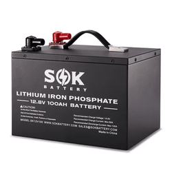 SOK Battery 12V 100Ah LiFePO4 Battery With Bluetooth & Built-in Heater Batteries SOK Battery