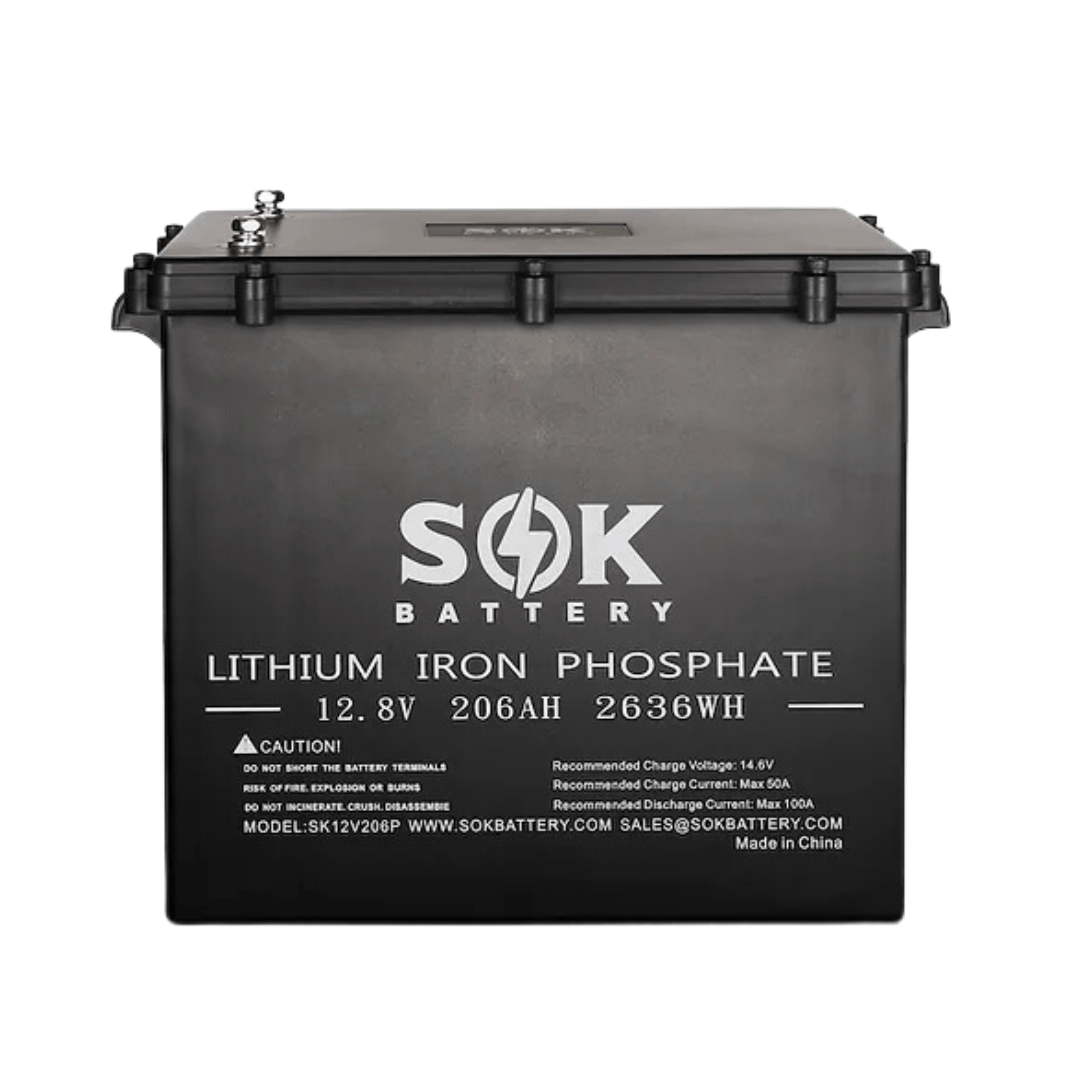 SOK Battery 12V 206Ah LiFePO4 Marine Grade Battery Batteries SOK Battery