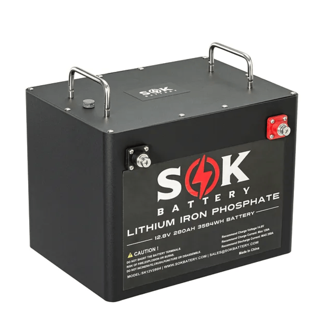 SOK Battery 12V 280Ah LiFePO4 Battery With Built-in Heater And Bluetooth Batteries SOK Battery