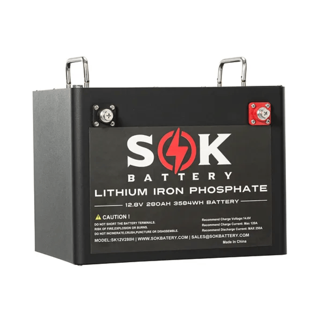 SOK Battery 12V 280Ah LiFePO4 Battery With Built-in Heater And Bluetooth Batteries SOK Battery