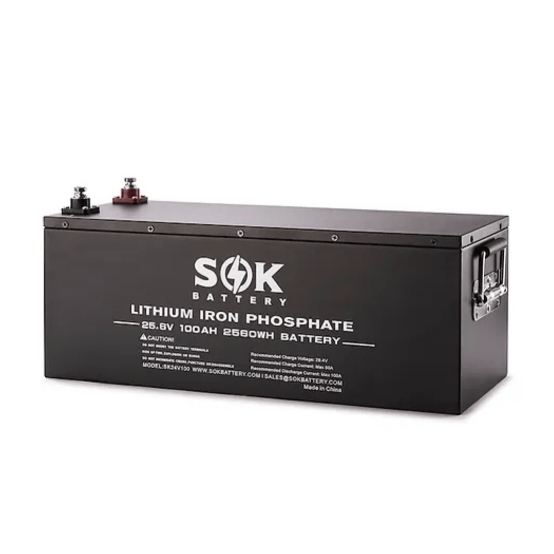 SOK Battery 24V 100Ah LiFePO4 Battery Batteries SOK Battery