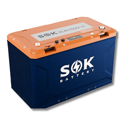 SOK Battery 24V 150AH, PLASTIC BOX, with Blutooth, Heater PAD, Victron/NMEA 2000 Communication Battery SOK Battery