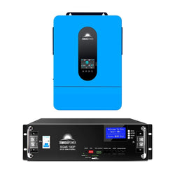 SunGold Power | 6.5kW 48V Split Phase Solar Inverter | SPH6548P Hybrid Inverters SunGoldPower Inverter+48V 100AH Lithium Battery