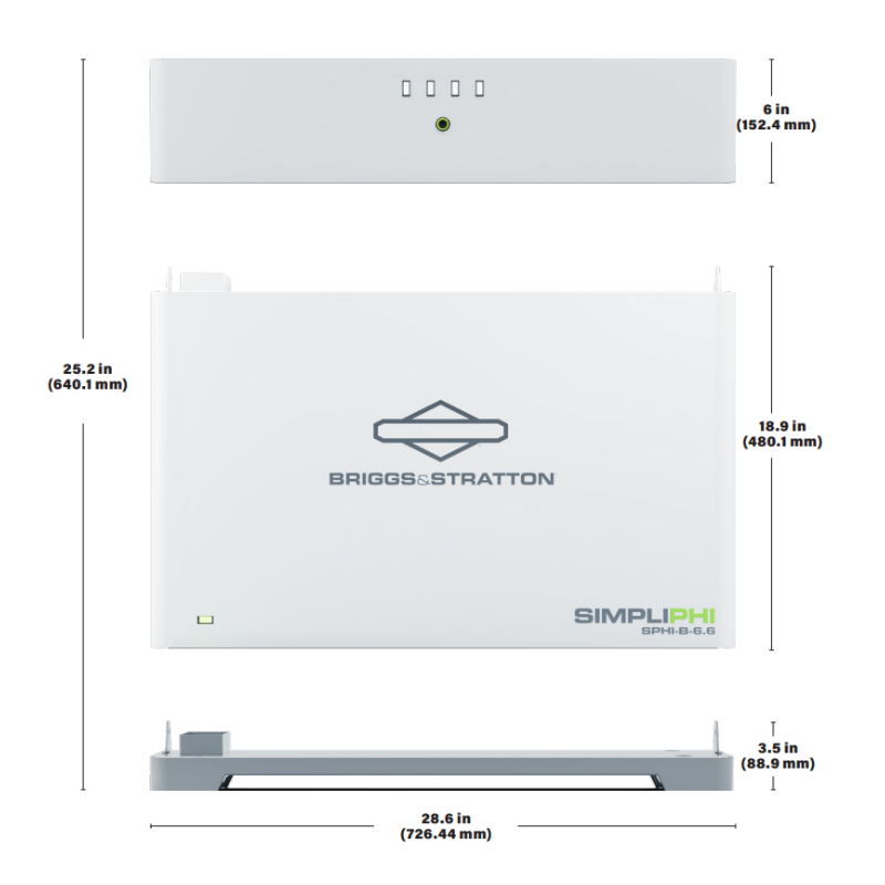 Simpliphi 6.6kWh, 48 Volt Stackable Lithium Battery