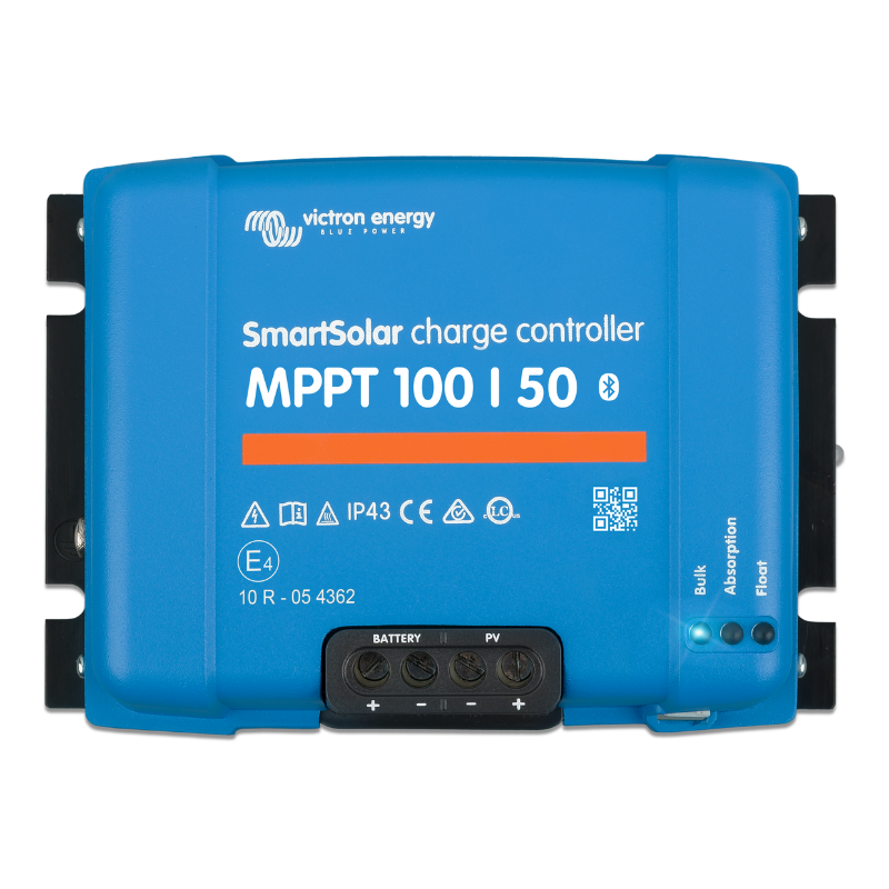 Victron Energy 50 Amp MPPT 12/24 VDC 100 VOC (Smart Solar), Solar Charge Controller