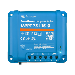 Victron Energy 15 Amp MPPT 12/24 VDC 75 VOC (Smart Solar), Solar Charge Controller
