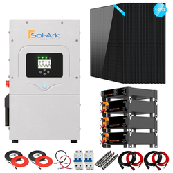 Sol-Ark 12K Complete Hybrid Solar Kit | 7kW Solar | 20.48kWh Server Rack Batteries