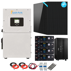 Sol-Ark 15K Complete Hybrid Solar Kit | 10kW Solar | 20.48kWh Server Rack Batteries