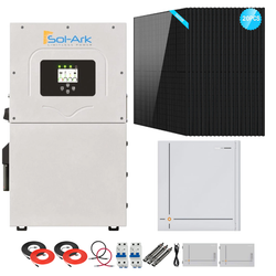 Sol-Ark 15K Complete Hybrid Solar Kit | 10kW Solar | 16kWh Wall Mount Batteries