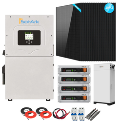 Sol-Ark 15K Complete Hybrid Solar Kit | 10kW Solar | 20.48kWh Server Rack Batteries