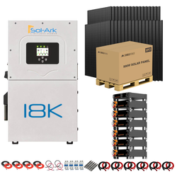 Sol-Ark 18K Complete Hybrid Solar Kit | 16kW Solar | 20–40kWh Server Rack Batteries