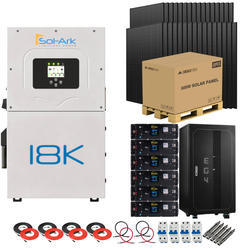 Sol-Ark 18K Complete Hybrid Solar Kit | 16kW Solar | 20–40kWh Server Rack Batteries