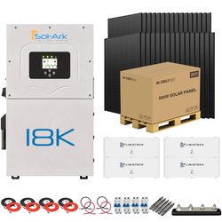 Sol-Ark 18K Complete Hybrid Solar Kit | 16kW Solar | 20–40kWh Server Rack Batteries