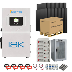 Sol-Ark 18K Complete Hybrid Solar Kit | 16kW Solar | 20–40kWh Server Rack Batteries