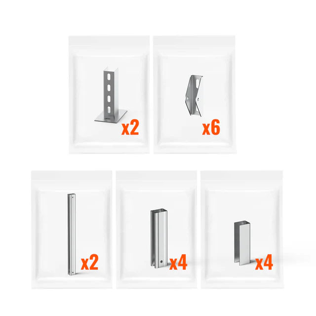 RICH SOLAR Solar Ground Mount | Fit MEGA 100/100 SLIM/MEGA 150 | Adjustable, Easy-to-Install Brackets for 1-4 Panels