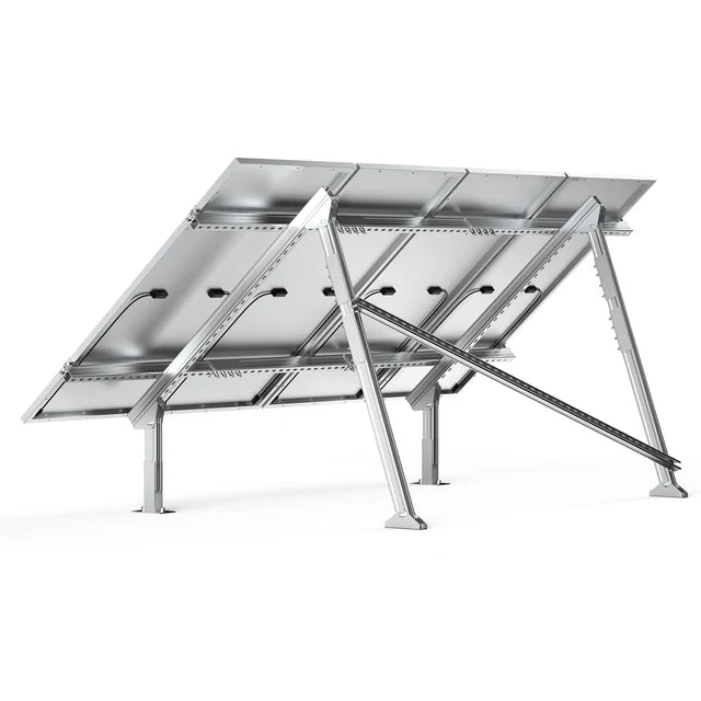 RICH SOLAR Solar Ground Mount | Fit Mage 200/Mega 220/Mega 250 | Adjustable, Easy-to-Install Brackets for 1-4 Panels