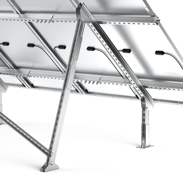 RICH SOLAR Solar Ground Mount | Fit Mage 200/Mega 220/Mega 250 | Adjustable, Easy-to-Install Brackets for 1-4 Panels