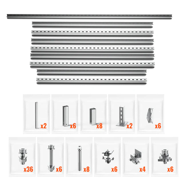 RICH SOLAR Solar Ground Mount | Fit Mage 200/Mega 220/Mega 250 | Adjustable, Easy-to-Install Brackets for 1-4 Panels