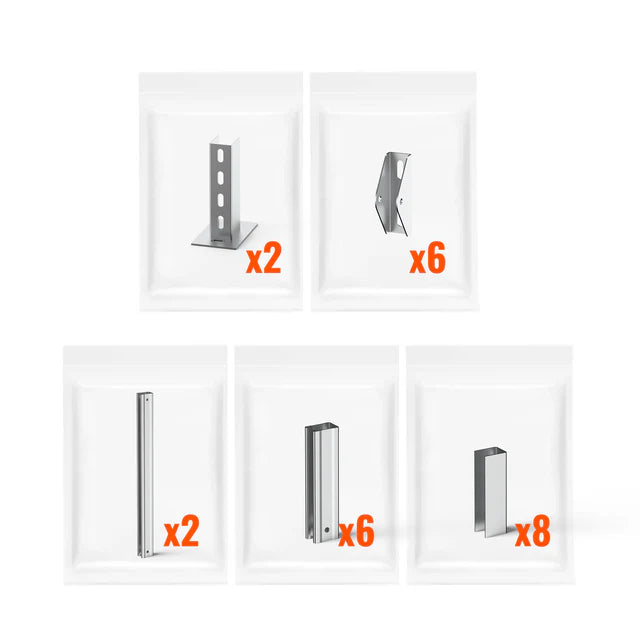 RICH SOLAR Solar Ground Mount | Fit Mage 200/Mega 220/Mega 250 | Adjustable, Easy-to-Install Brackets for 1-4 Panels