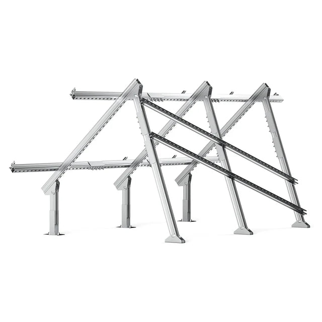 RICH SOLAR Solar Ground Mount | Fit MEGA 335 / MEGA 410 | Adjustable, Easy-to-Install Brackets for 1-4 Panels