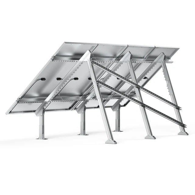 RICH SOLAR Solar Ground Mount | Fit MEGA 335 / MEGA 410 | Adjustable, Easy-to-Install Brackets for 1-4 Panels