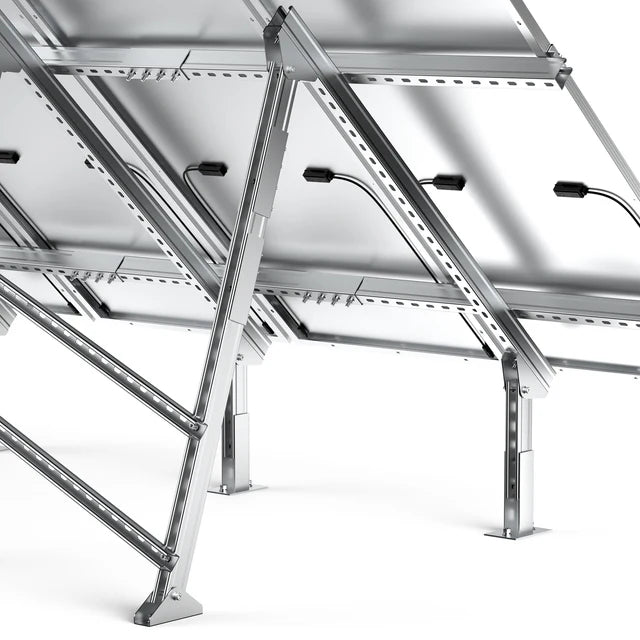 RICH SOLAR Solar Ground Mount | Fit MEGA 335 / MEGA 410 | Adjustable, Easy-to-Install Brackets for 1-4 Panels