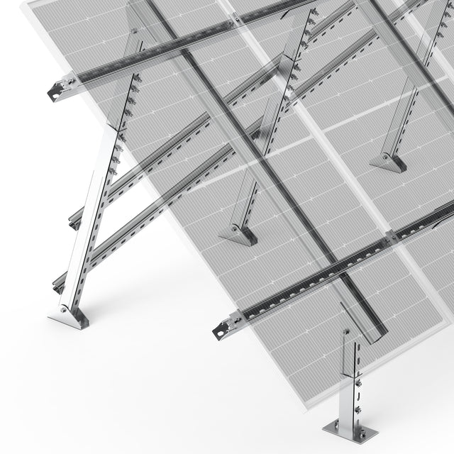 RICH SOLAR Solar Ground Mount | Fit MEGA 335 / MEGA 410 | Adjustable, Easy-to-Install Brackets for 1-4 Panels