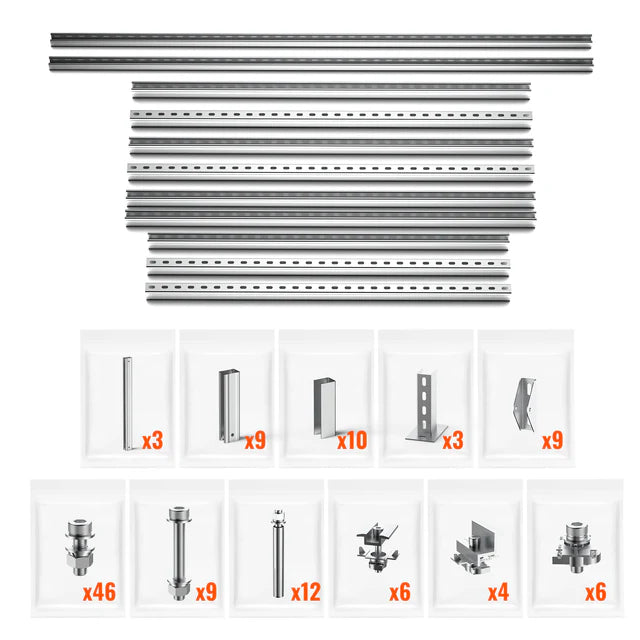 RICH SOLAR Solar Ground Mount | Fit MEGA 335 / MEGA 410 | Adjustable, Easy-to-Install Brackets for 1-4 Panels