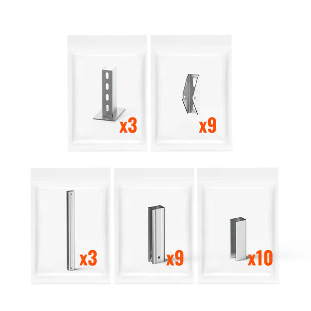 RICH SOLAR Solar Ground Mount | Fit MEGA 335 / MEGA 410 | Adjustable, Easy-to-Install Brackets for 1-4 Panels